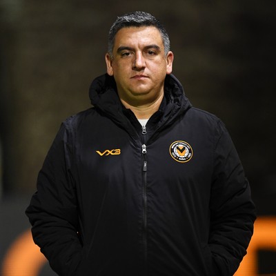 110225 - Newport County v Carlisle United - Sky Bet League 2 - Newport Head Coach, Nelson Jardim 