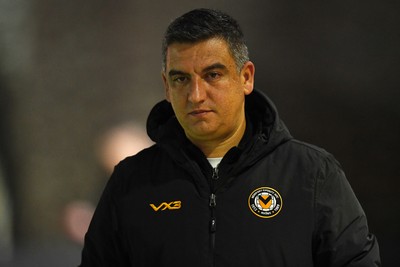 110225 - Newport County v Carlisle United - Sky Bet League 2 - Newport Head Coach, Nelson Jardim 