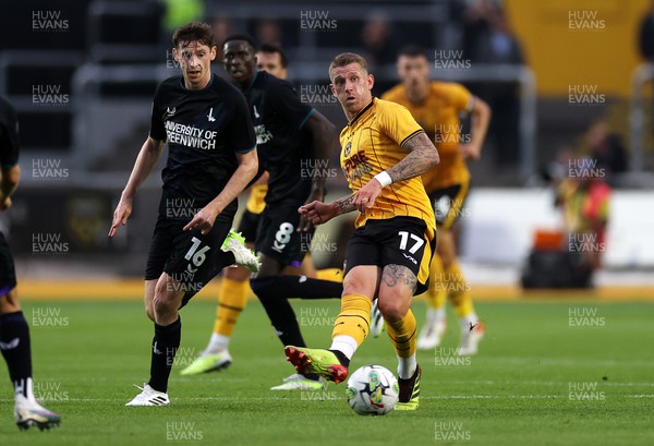 080823 - Newport County v Charlton Athletic - Carabao Cup - Scot Bennett of Newport County 