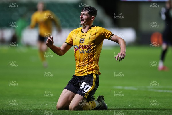 080823 - Newport County v Charlton Athletic - Carabao Cup - Seb Palmer-Houlden of Newport County celebrates scoring a goal making the score 3-1 to the home side