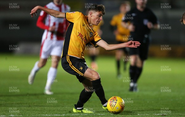 071117 - Newport County v Cheltenham Town - Checkatrade Trophy - Tom Hillman of Newport County