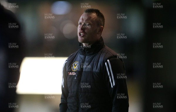 071117 - Newport County v Cheltenham Town - Checkatrade Trophy - Michael Flynn, Manager of Newport County