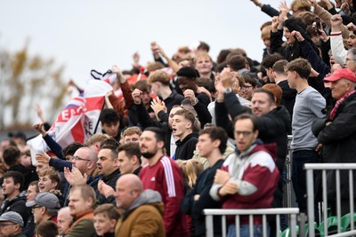 181025 - Newport County v Cheltenham Town - Sky Bet League 2 - Cheltenham fans after the second goal