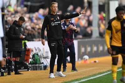181025 - Newport County v Cheltenham Town - Sky Bet League 2 - Newport County Manager, David Hughes