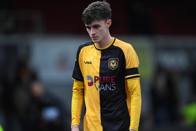 181025 - Newport County v Cheltenham Town - Sky Bet League 2 - Dejected Joe Thomas of Newport County at full time