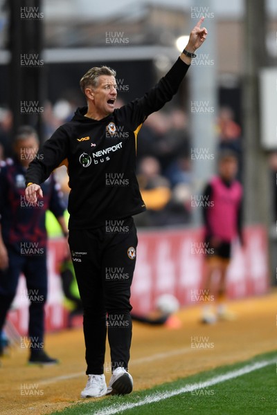 181025 - Newport County v Cheltenham Town - Sky Bet League 2 - Newport County Manager, David Hughes
