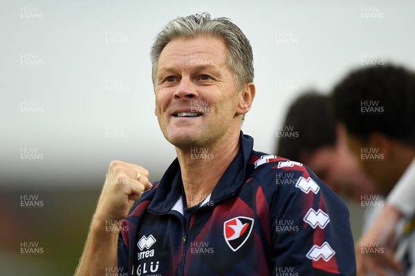 181025 - Newport County v Cheltenham Town - Sky Bet League 2 -  Steve Cotterill, Cheltenham Town Manager celebrates the win at full time
