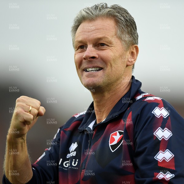 181025 - Newport County v Cheltenham Town - Sky Bet League 2 -  Steve Cotterill, Cheltenham Town Manager celebrates the win at full time