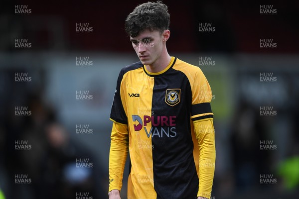 181025 - Newport County v Cheltenham Town - Sky Bet League 2 - Dejected Joe Thomas of Newport County at full time