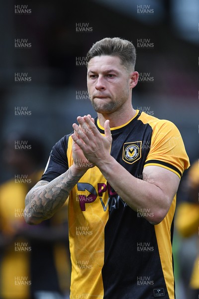 181025 - Newport County v Cheltenham Town - Sky Bet League 2 - James Clarke of Newport County applauding fans at full time