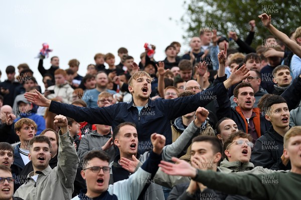 181025 - Newport County v Cheltenham Town - Sky Bet League 2 - Cheltenham fans celebrate the win at full time