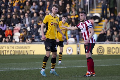 220225 - Newport County v Cheltenham Town - Sky Bet League 2 - Matthew Baker of Newport County in action