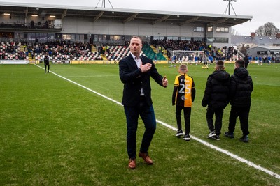 240126 - Newport County v Chesterfield - Sky Bet League 2 - Former player and manager Mike Flynn is inducted into the Newport County Hall of Fame