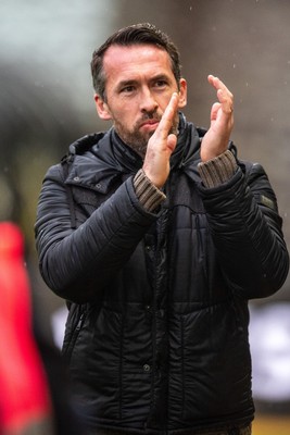 240126 - Newport County v Chesterfield - Sky Bet League 2 - Christian Fuchs, manager of Newport County