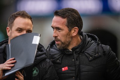 240126 - Newport County v Chesterfield - Sky Bet League 2 - Christian Fuchs, manager of Newport County