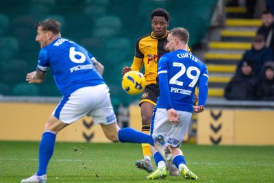 240126 - Newport County v Chesterfield - Sky Bet League 2 - Bobby Kamwa of Newport County