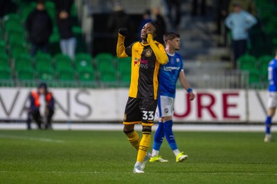 240126 - Newport County v Chesterfield - Sky Bet League 2 - Tanatswa Nykuhwa of Newport County