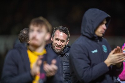 240126 - Newport County v Chesterfield - Sky Bet League 2 - Christian Fuchs, manager of Newport County