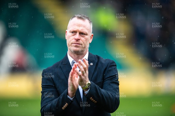 240126 - Newport County v Chesterfield - Sky Bet League 2 - Former player and manager Mike Flynn is inducted into the Newport County Hall of Fame
