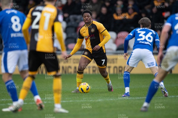240126 - Newport County v Chesterfield - Sky Bet League 2 - Bobby Kamwa of Newport County