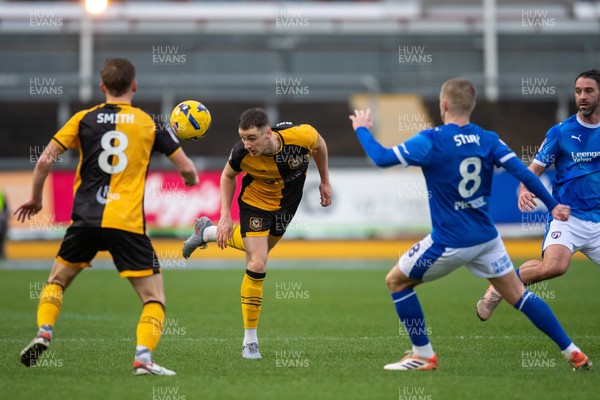 240126 - Newport County v Chesterfield - Sky Bet League 2 - Ciaran Brennan of Newport County