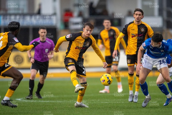 240126 - Newport County v Chesterfield - Sky Bet League 2 - Michael Spellman of Newport County