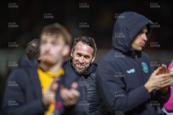 240126 - Newport County v Chesterfield - Sky Bet League 2 - Christian Fuchs, manager of Newport County