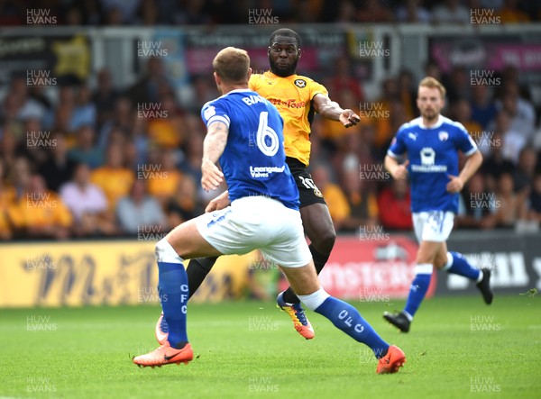 260817 - Newport County v Chesterfield - SkyBet League 2 - Frank Nouble of Newport County scores his second goal
