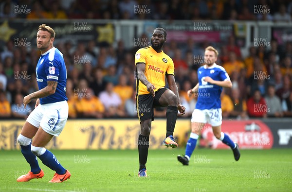 260817 - Newport County v Chesterfield - SkyBet League 2 - Frank Nouble of Newport County scores his second goal