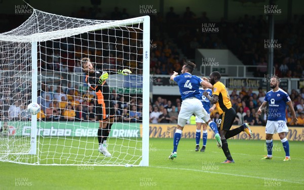 260817 - Newport County v Chesterfield - SkyBet League 2 - Frank Nouble of Newport County scores his third goal