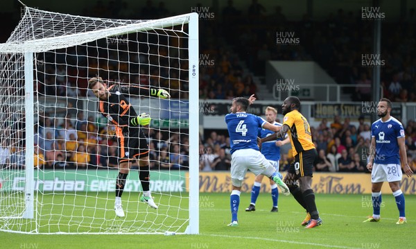 260817 - Newport County v Chesterfield - SkyBet League 2 - Frank Nouble of Newport County scores his third goal