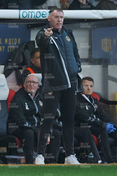 051122 - Newport County v Colchester United - FA Cup First Round - Newport County manager Graham Coughlan gestures