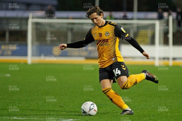051122 - Newport County v Colchester United - FA Cup First Round - Aaron Lewis of Newport County