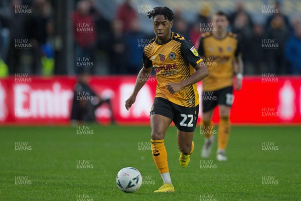 051122 - Newport County v Colchester United - FA Cup First Round - Nathan Moriah-Welsh of Newport County