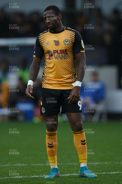 051122 - Newport County v Colchester United - FA Cup First Round - Omar Bogle of Newport County