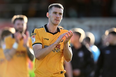101026 - Newport County v Colchester United - Sky Bet League 2 - Ciaran Brennan of Newport County at full time