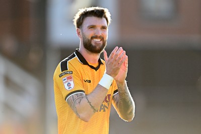 101026 - Newport County v Colchester United - Sky Bet League 2 - Kyle Cameron of Newport County at full time