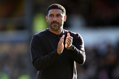 101026 - Newport County v Colchester United - Sky Bet League 2 - Newport County Head Coach, Hayden Mullins at full time