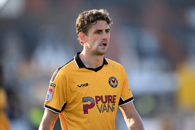 101026 - Newport County v Colchester United - Sky Bet League 2 - Harrison Biggins of Newport County
