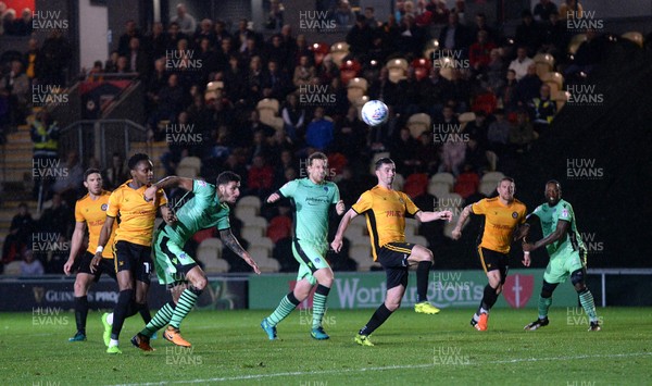 171017 - Newport County v Colchester United - SkyBet League 2 - Shawn McCoulsky of Newport County scores goal