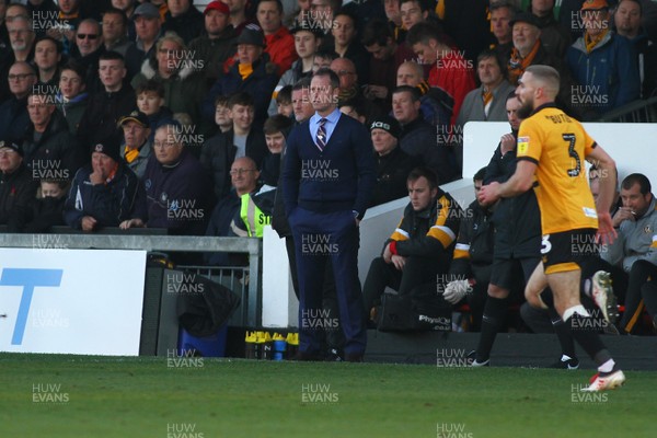 171118 Newport County v Colchester United - Sky Bet League 2 - Manager of Newport County Michael Flynn