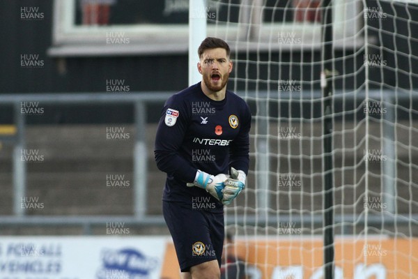171118 Newport County v Colchester United - Sky Bet League 2 - Joe Day of  Newport County