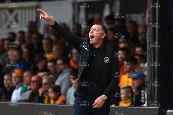 221022 - Newport County v Colchester United - EFL SkyBet League 2 - Newport County Manager Graham Coughlan