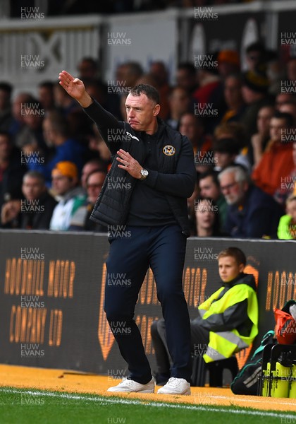 221022 - Newport County v Colchester United - EFL SkyBet League 2 - Newport County Manager Graham Coughlan