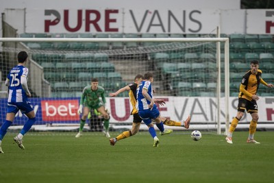 070326 - Newport County v Colchester United - Sky Bet League 2 - Harry Anderson of Colchester United shoots to score