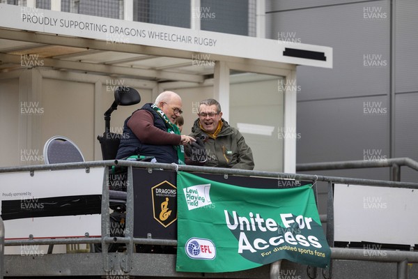 070326 - Newport County v Colchester United - Sky Bet League 2 - Disabled supporters at Rodney Parade