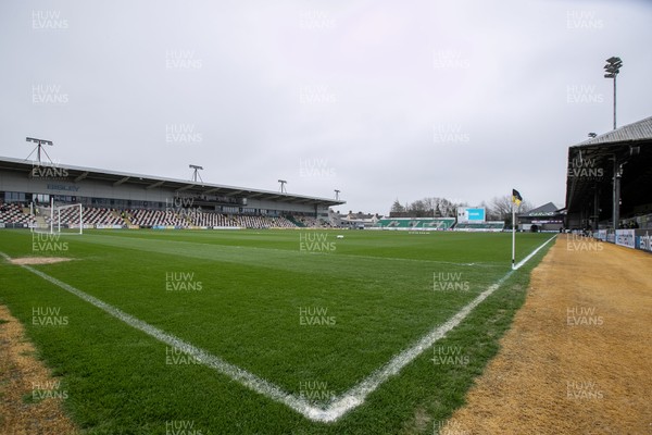 070326 - Newport County v Colchester United - Sky Bet League 2 - General view of the pitch at Rodney Parade 
