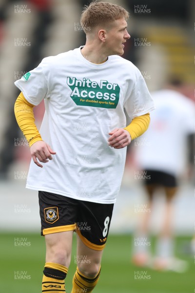070326 - Newport County v Colchester United - Sky Bet League 2 - Matt Smith of Newport County 