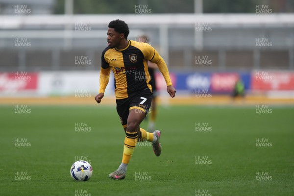 070326 - Newport County v Colchester United - Sky Bet League 2 - Bobby Kamwa of Newport County runs at goal