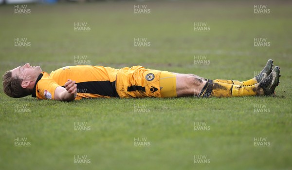 010417 - Newport County v Crawley Town, Sky Bet League 2 - Ryan Bird of Newport County rues a missed chance to score a second goal for Newport County after getting past Crawley Town goalkeeper Glenn Morris